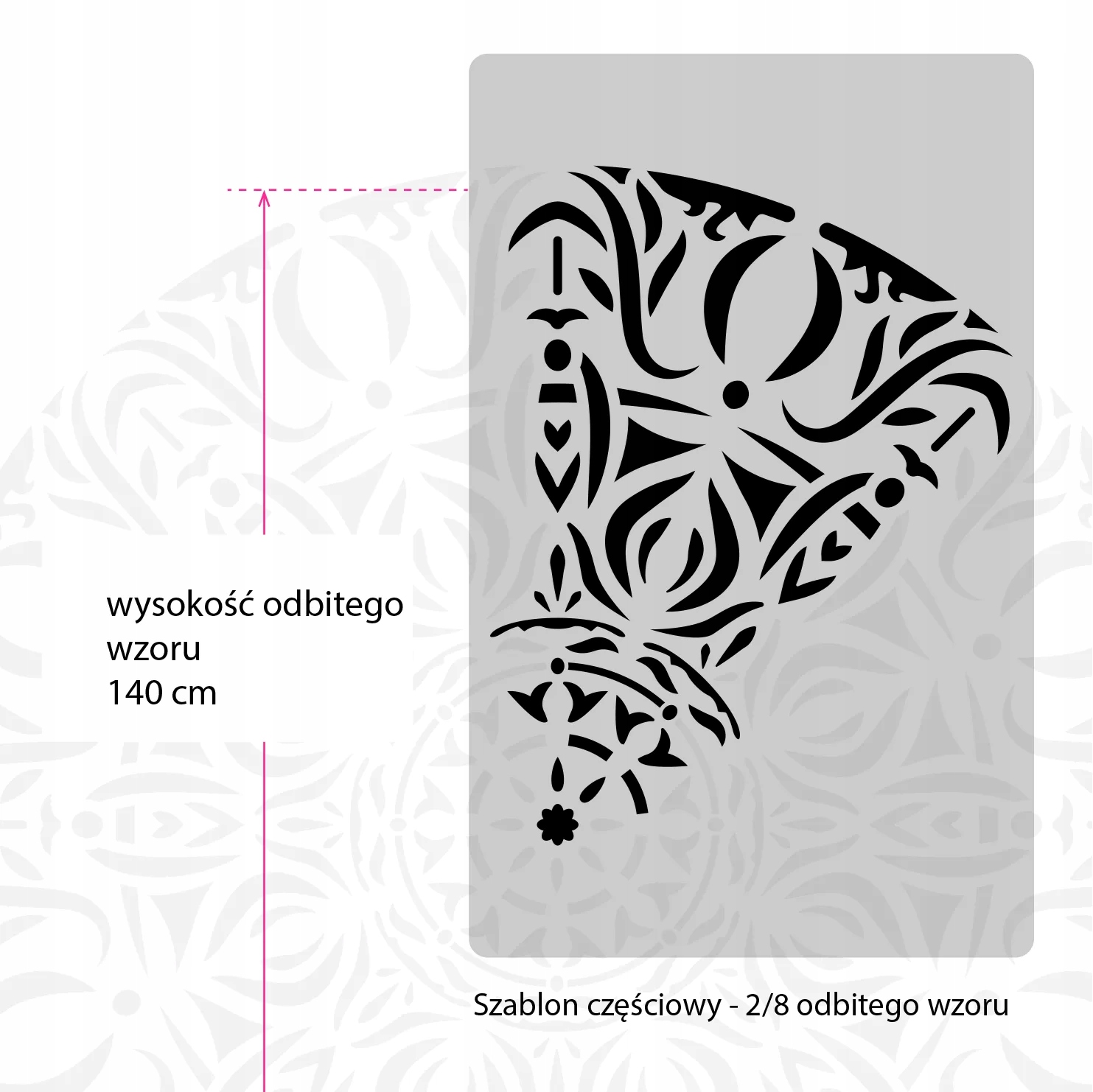 Mandala Rango - szablon malarski / do tynków 140 x 140 cm Stan opakowania oryginalne