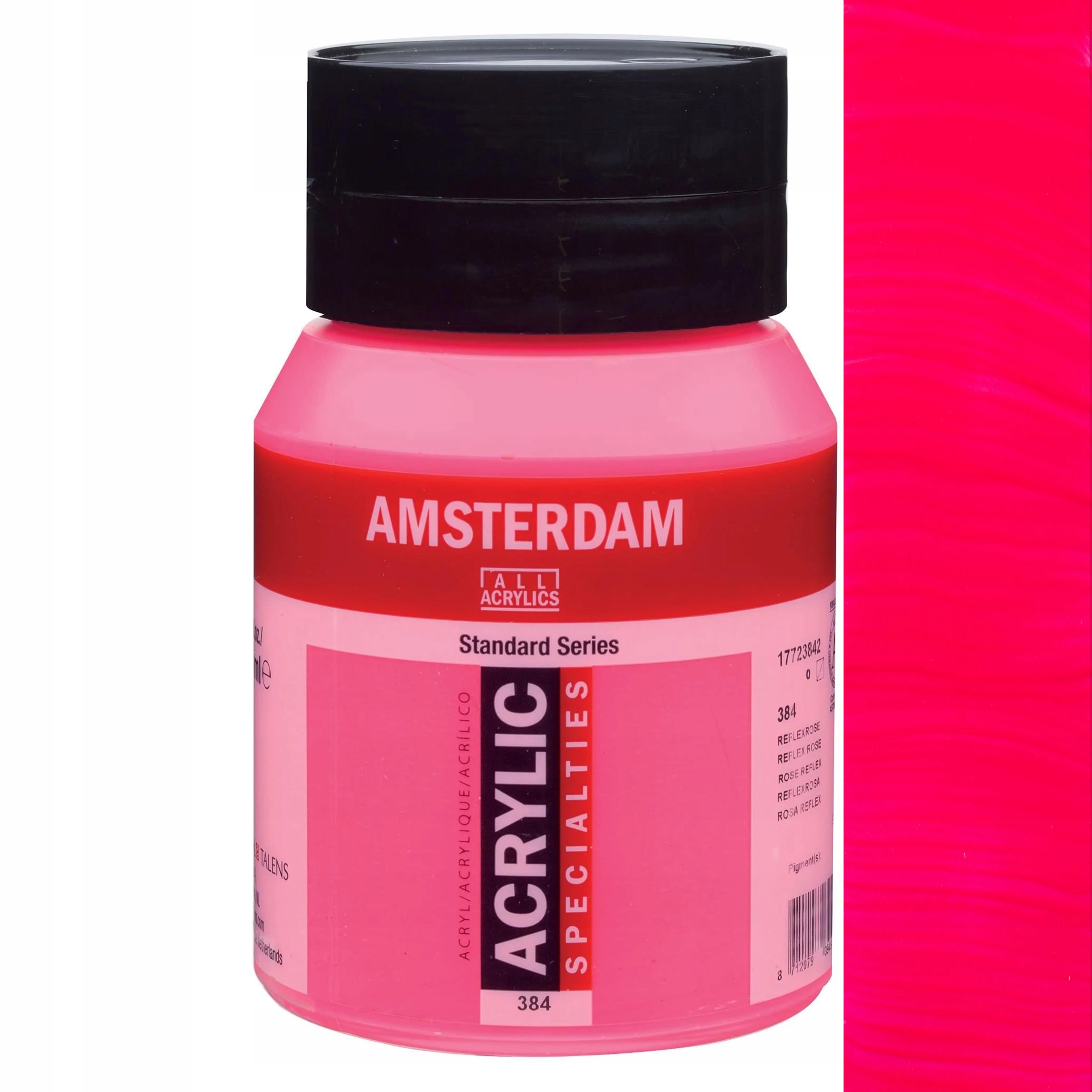 Barva akrylová Talens Amsterdam Růžová Reflex 500 ml. č. 384