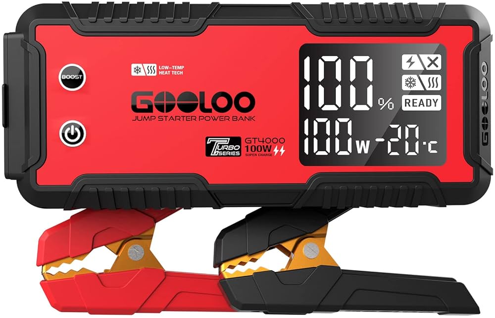 Gooloo GT4000 Turbo Jump Štartér Powerbank Štartovacie Zariadenie 4000A