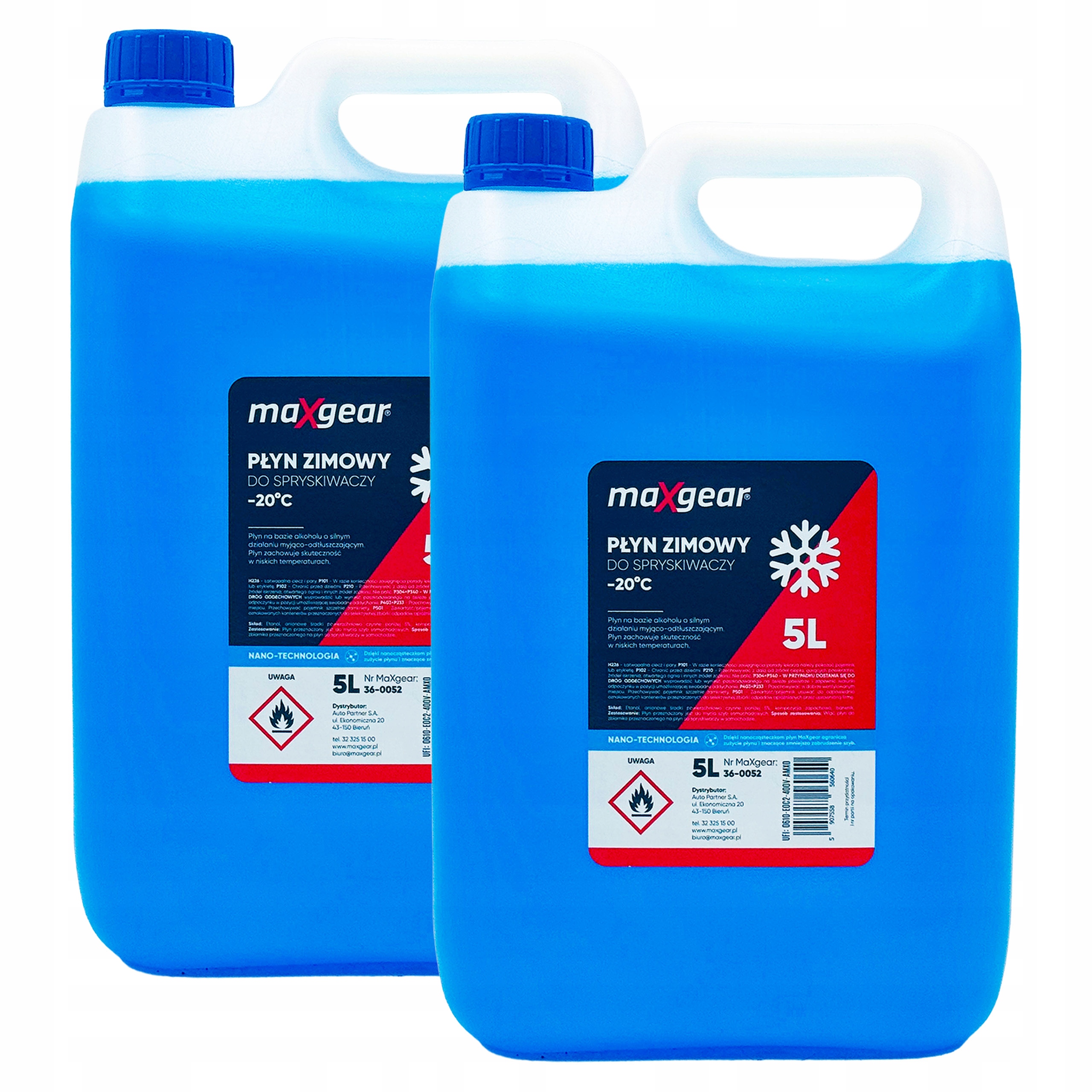 Płyn do spryskiwaczy Zimowy Gotowy zapachowy 5l -20°C Maxgear x2