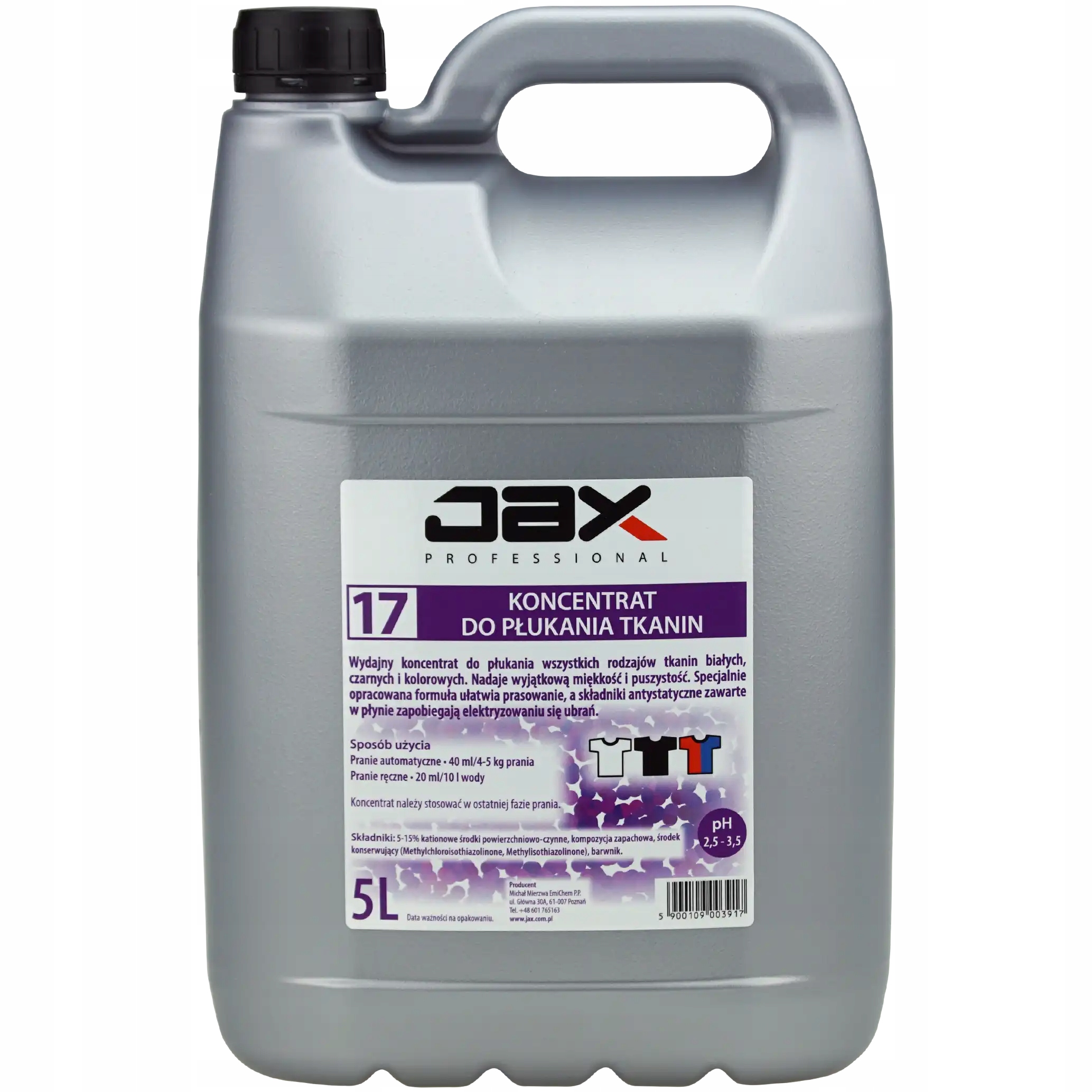 Płyn do płukania tkanin Jax 17 koncentrat 5L