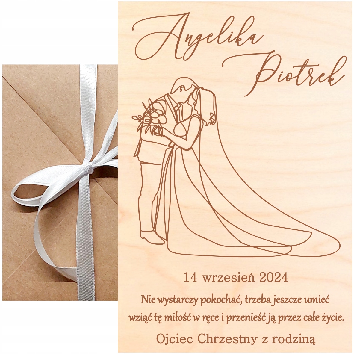 Dřevěná Svatební Kartička Suvenýrová Cedulka Dárek Na Svatba Svatební Hostina Gravírování