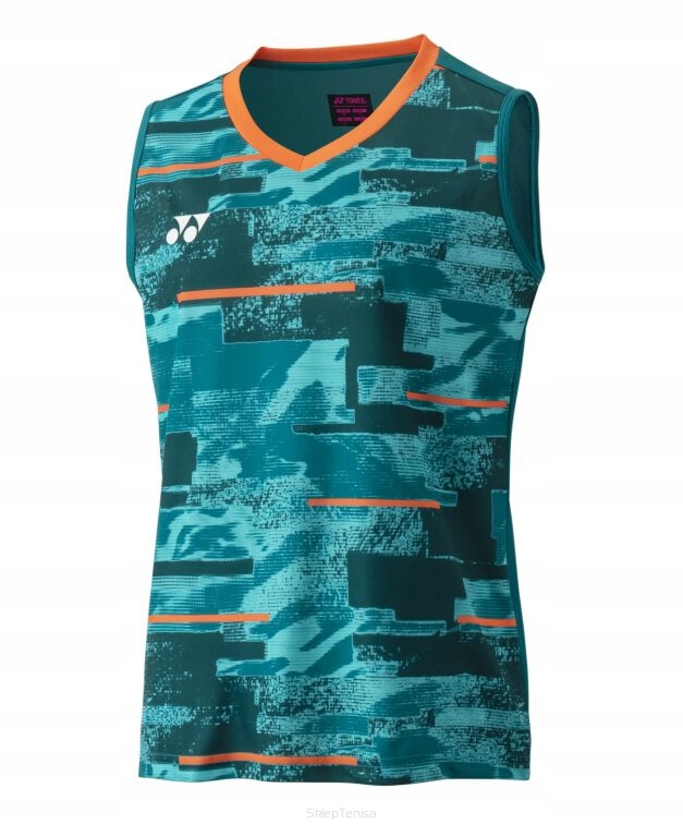 Top tenisowy Yonex Sleeveless Club zielono-niebieski S