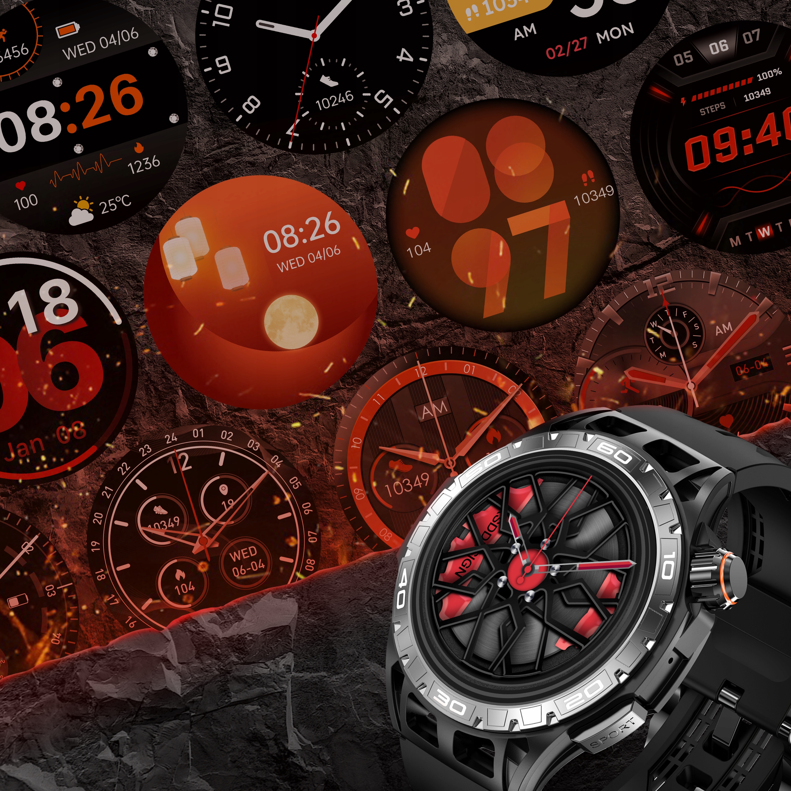 SMARTWATCH ZEGAREK MENU MĘSKI ROZMOWY POLSKIE SPORT AMOLED SMART WATCH Komunikacja Bluetooth