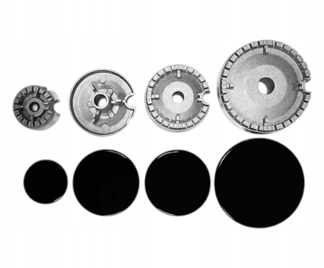 Palniki kuchenki płyty Amica nakrywki kołpaki komplet typ Defendi