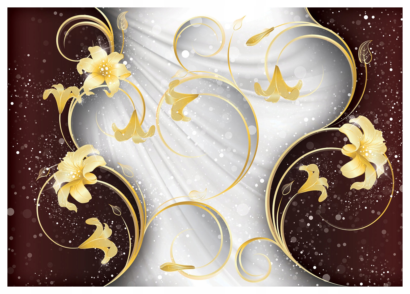 Fototapeta Lilie a orchideje Květinový vzor Elegantní 250x175 lepidlo