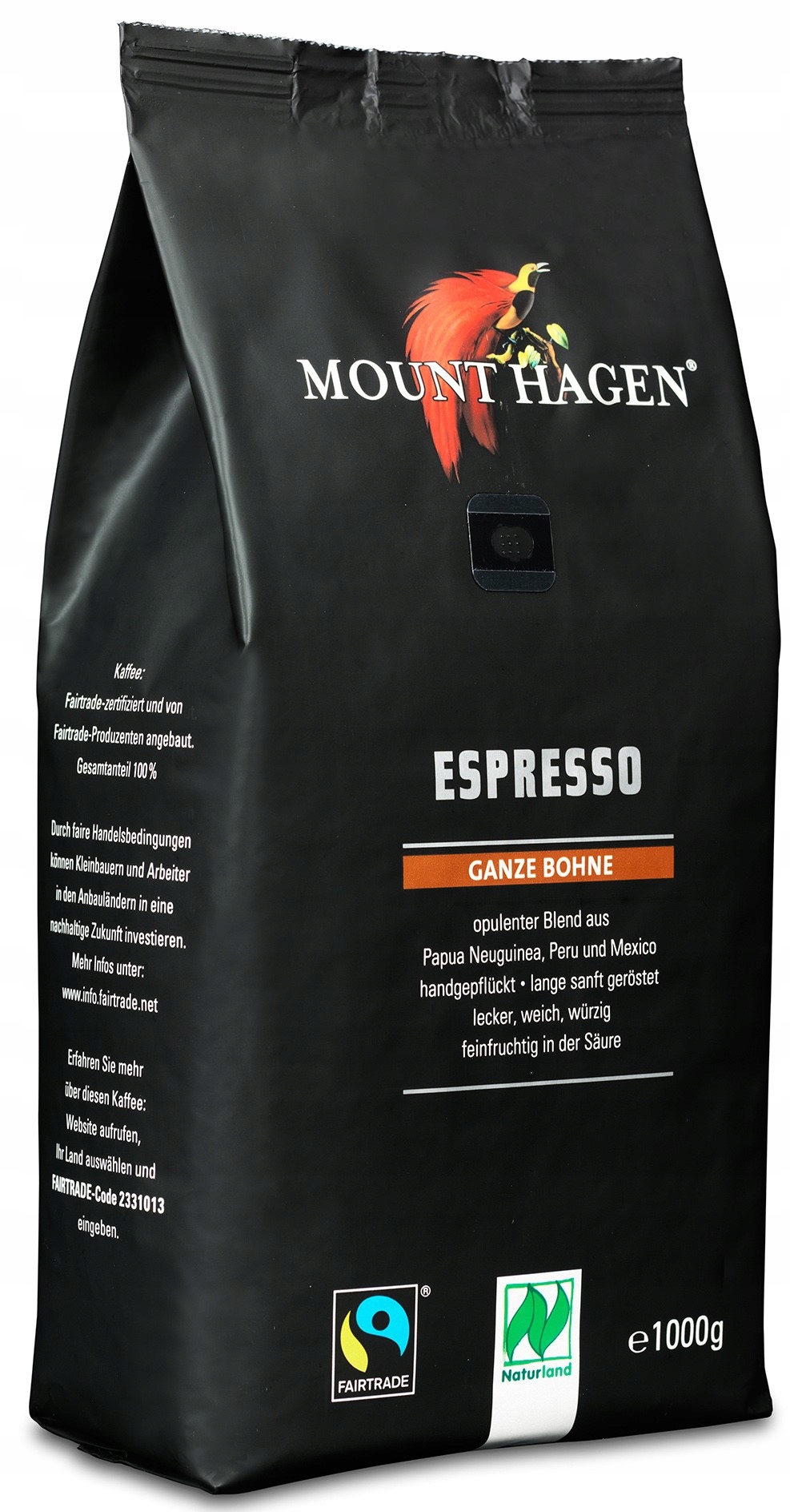 Káva Zrnková Arabica 100 % Espresso Fair Trade Bio 1 kg Mount Hagen