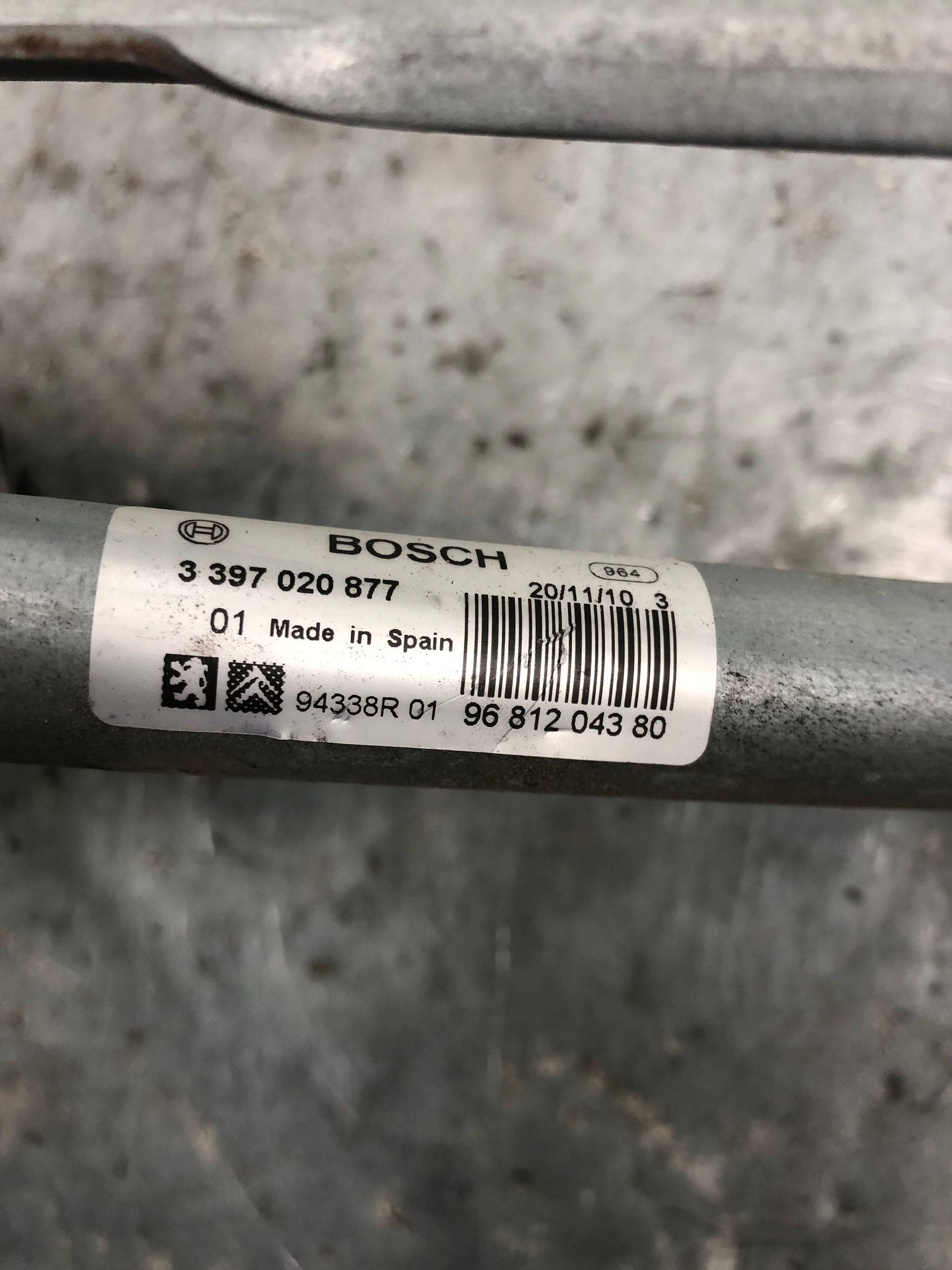 Wischergestänge PEUGEOT 207 CC 9681204380