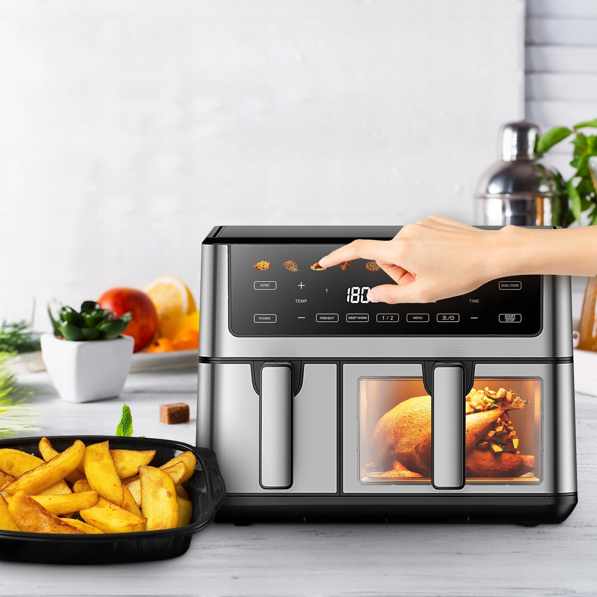 Extralink Home Air Fryer 8L Eu Frytkownica 8L, 1800W Extralink
