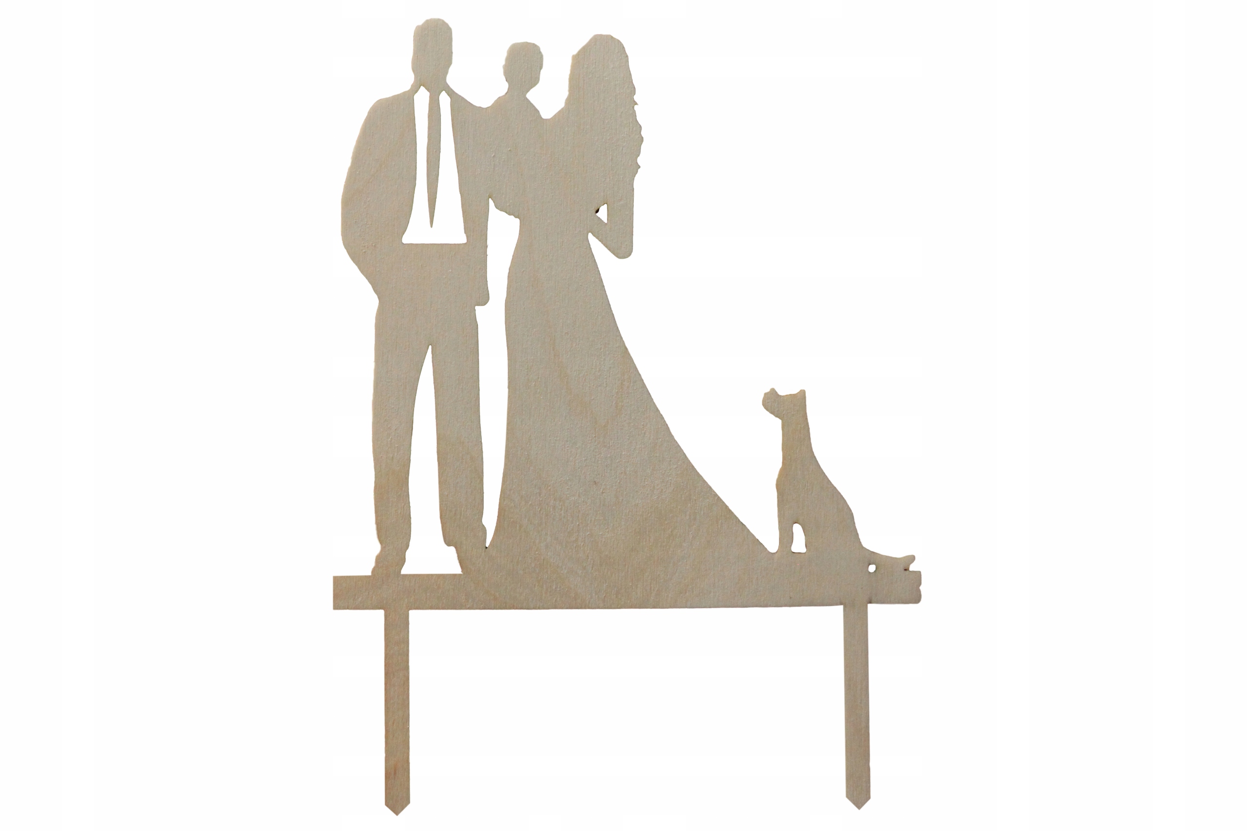 Topper Młoda Para rodzinny z niemowlakiem z psem