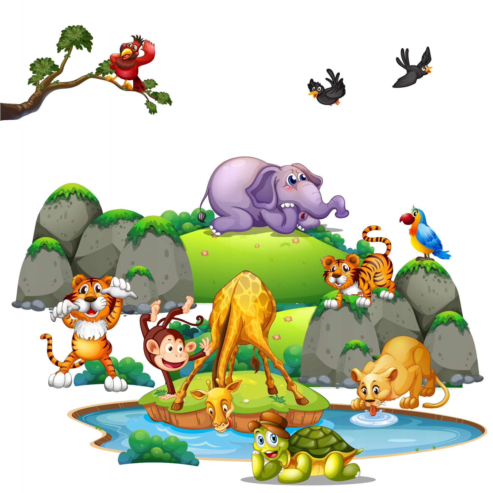 

naklejki dla dzieci na ścianę safari zoo 160