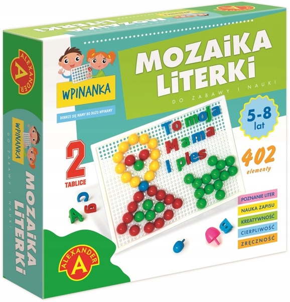 

Zestaw Wpinanka Mozaika Literki 402 Elem Alexander