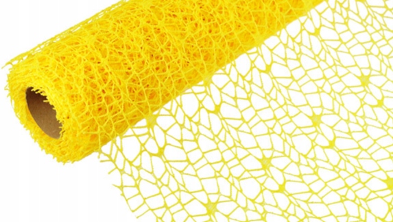 

Siatka dekoracyjna Koronkowa Ślub 50cm/5y Żółta