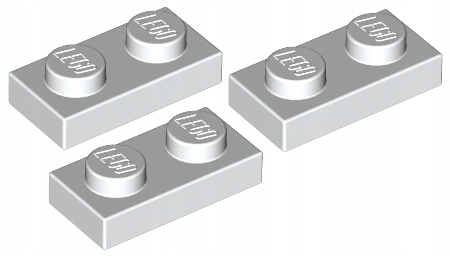 

Lego Płytka 1x2 Biała/White (3023/302301) 3szt
