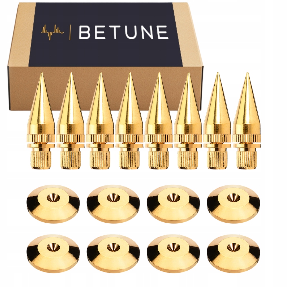 Kolce Betune Podkładki z Podstawką Pod Kolumny Głośniki Kolumn 8szt Złote