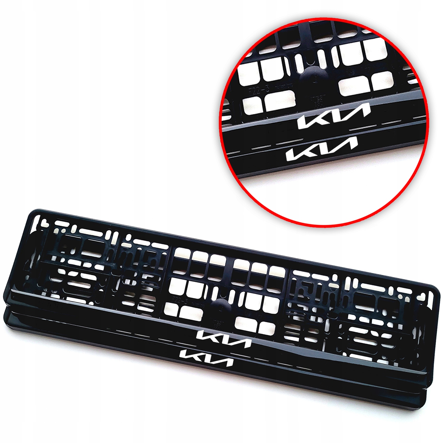 Ramka Na Tablicę Rejestracyjną Kia Nadruk Żel 2 szt. Premium