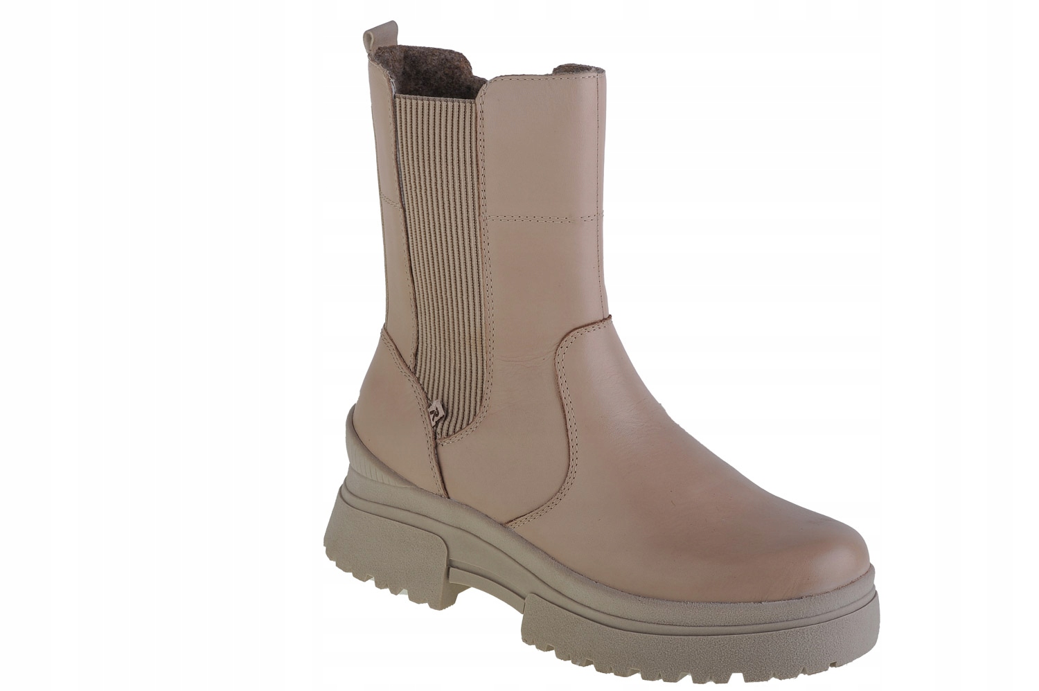 Rieker Booties [41] Dámské kožené lodičky béžové barvy