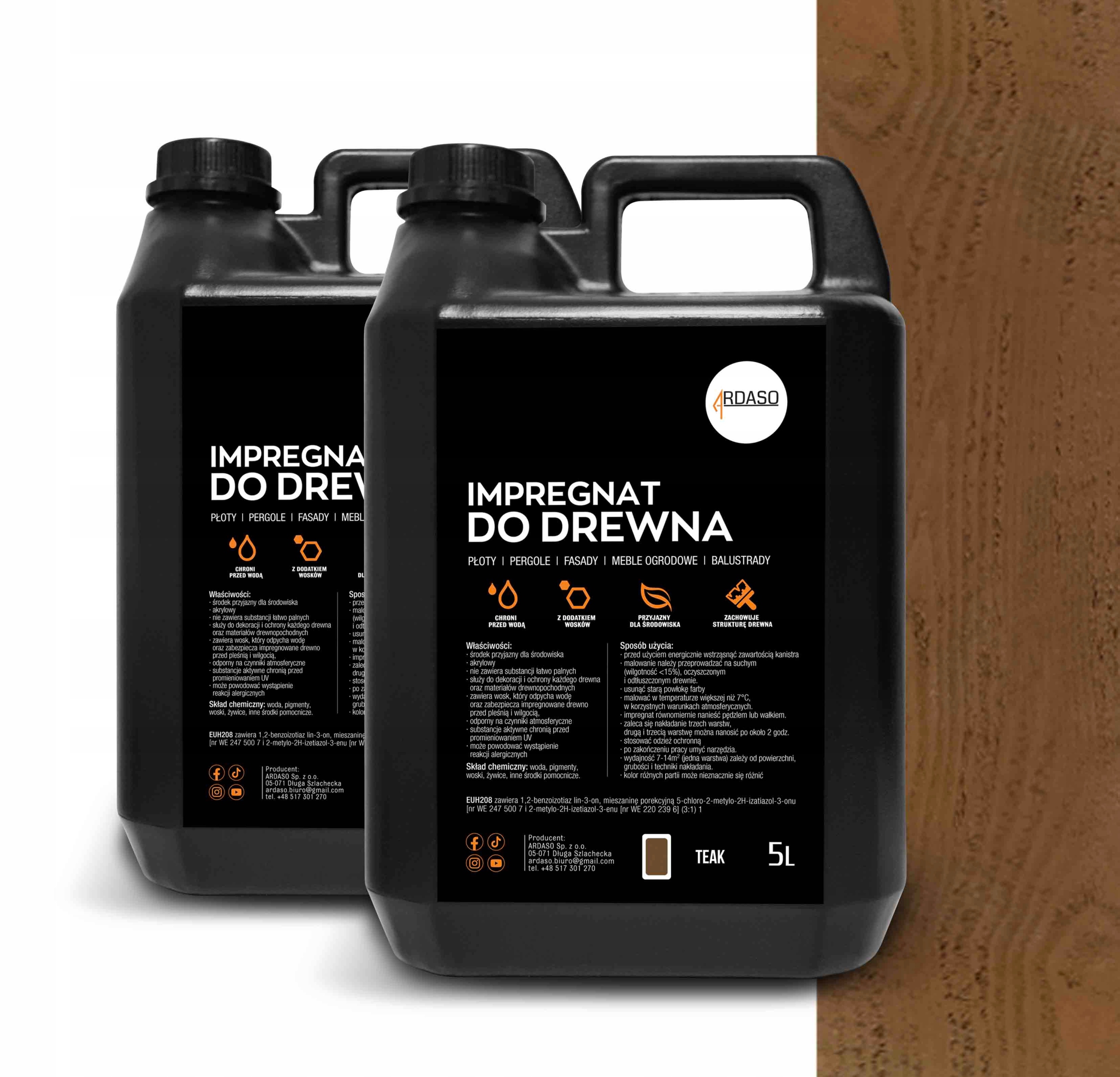 Impregnat barva na dřevo Teak 10 l