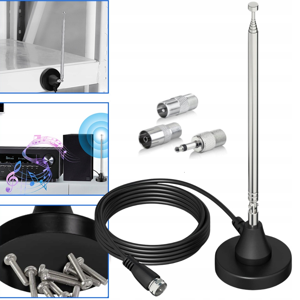 UNIWERSALNA ANTENA POKOJOWA RADIO TELESKOPOWA DO WZMOCNIENIA SYGNAŁU