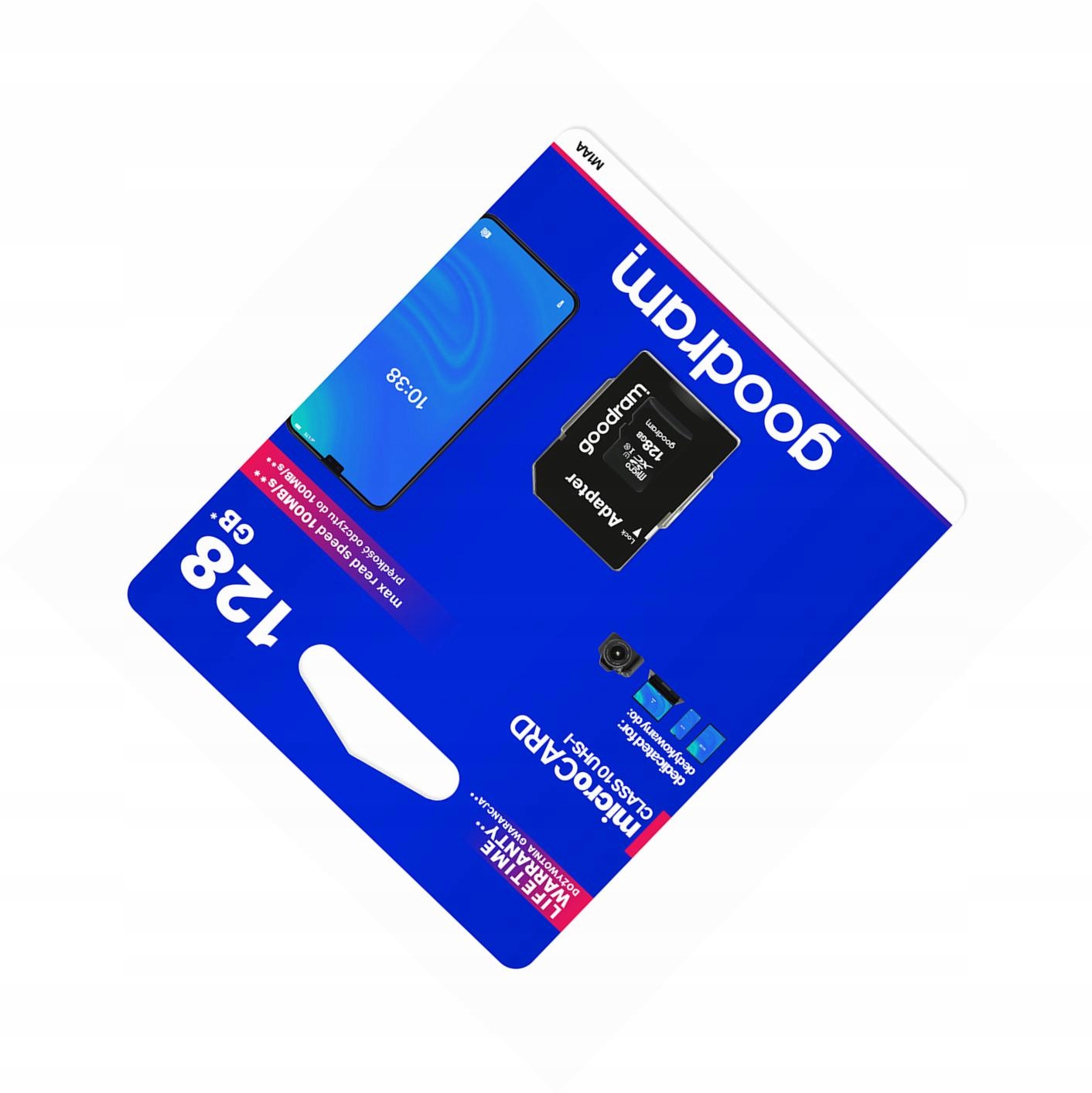 Karta pamięci 128GB microSD do telefonu szybka 10 Class z adapterem Sd