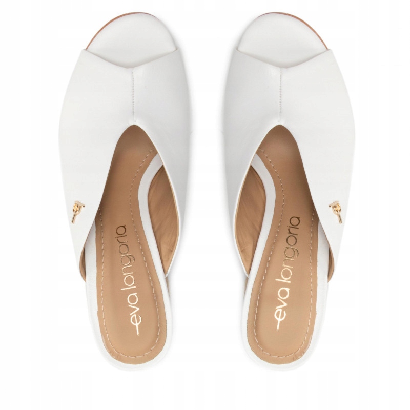 EVA LONGORIA KLAPKI SKÓRZANE BIAŁE 40 0Z2A2* Rozmiar 40