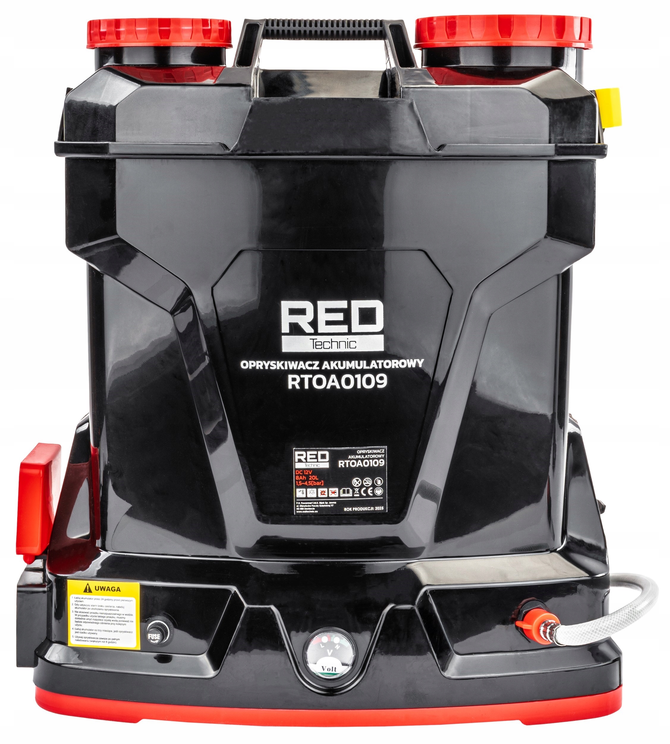 OPRYSKIWACZ AKUMULATOROWY CIŚNIENIOWY LI-ION 20L PLECAKOWY ZESTAW 4 DYSZE Ciśnienie max 4.5 bar
