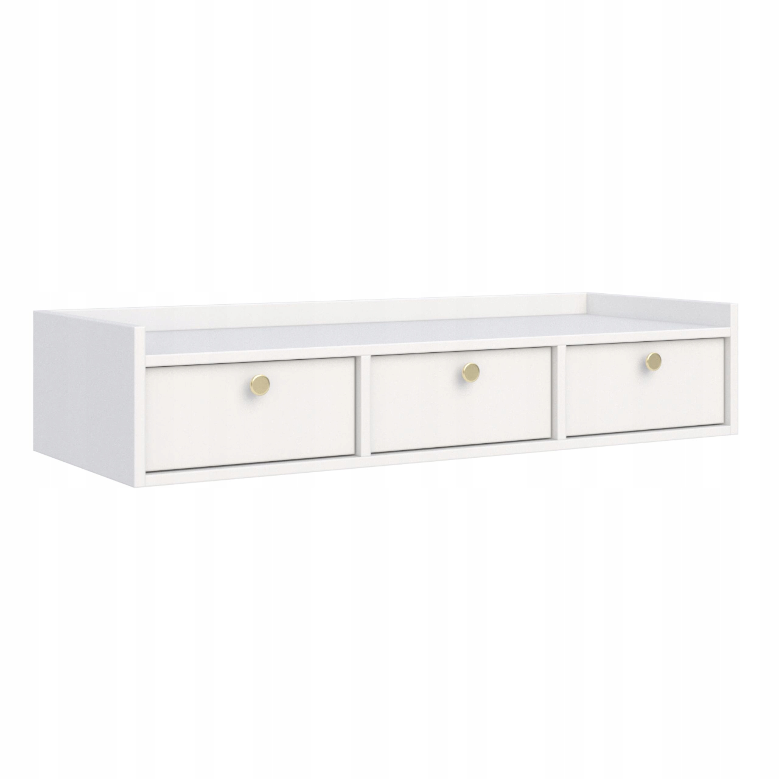 TOALETKA WISZĄCA BIAŁA 3 SZUFLADY NOWOCZESNA ŚCIENNA KONSOLA SOLVEE LUX