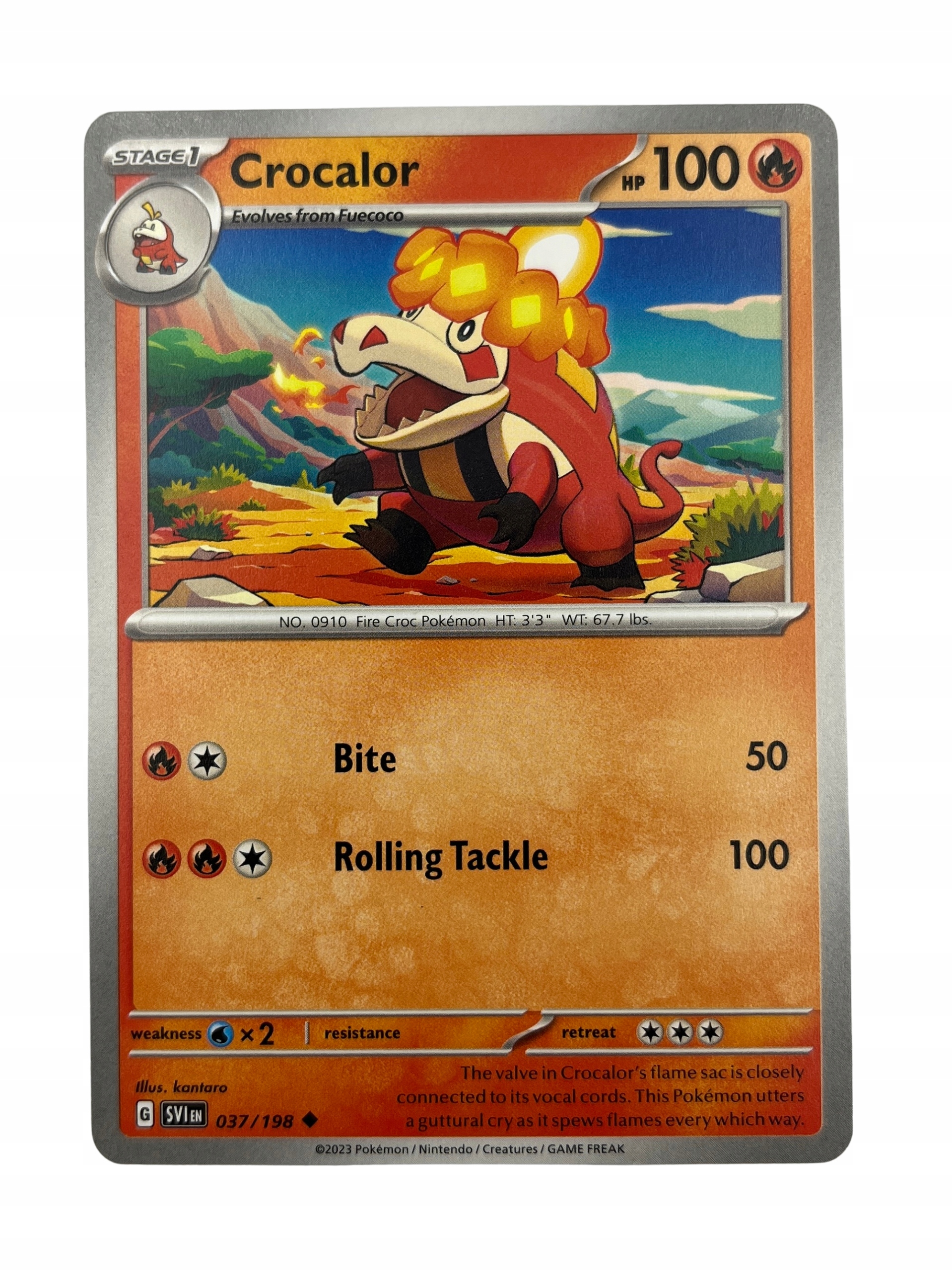 Karta Pokemon Tcg Crocalor (svi 037/198) Scarlet & Violet Uncommon