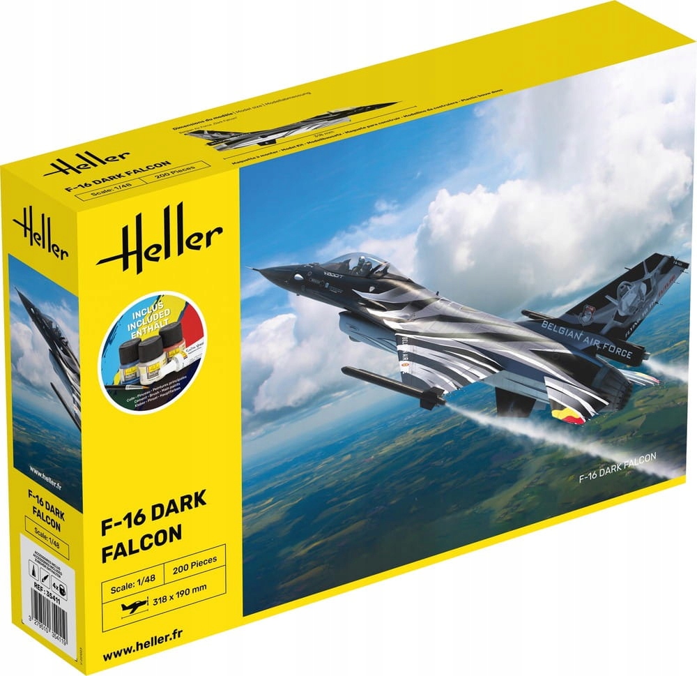Startovací Sada F-16 Dark Falcon 1:48 Heller 35411