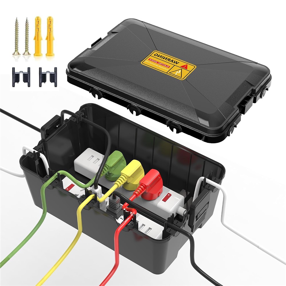 Venkovní Elektrická Skříňka IP54 Elektroinstalační Krabice Odolná Vůči Podmínkám, černá