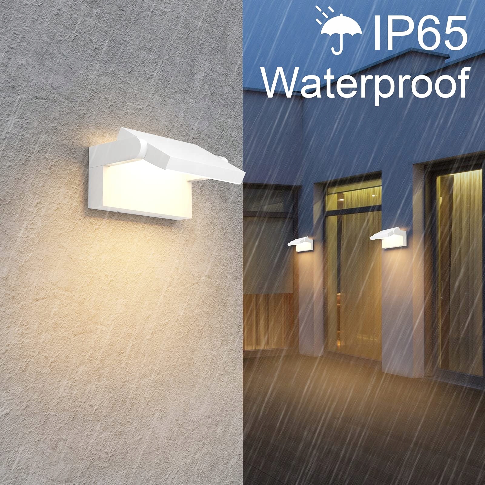 KLIGHTEN 24W Wodoodporna Lampa Ścienna LED 1500 LM Ciepła Biała — miniatura 4