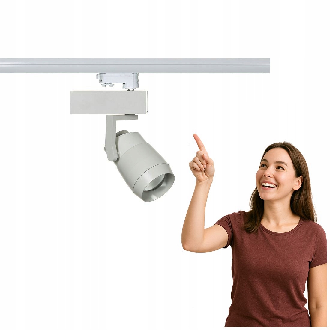 Koľajnicový Led reflektor Void 3000K biely Italux