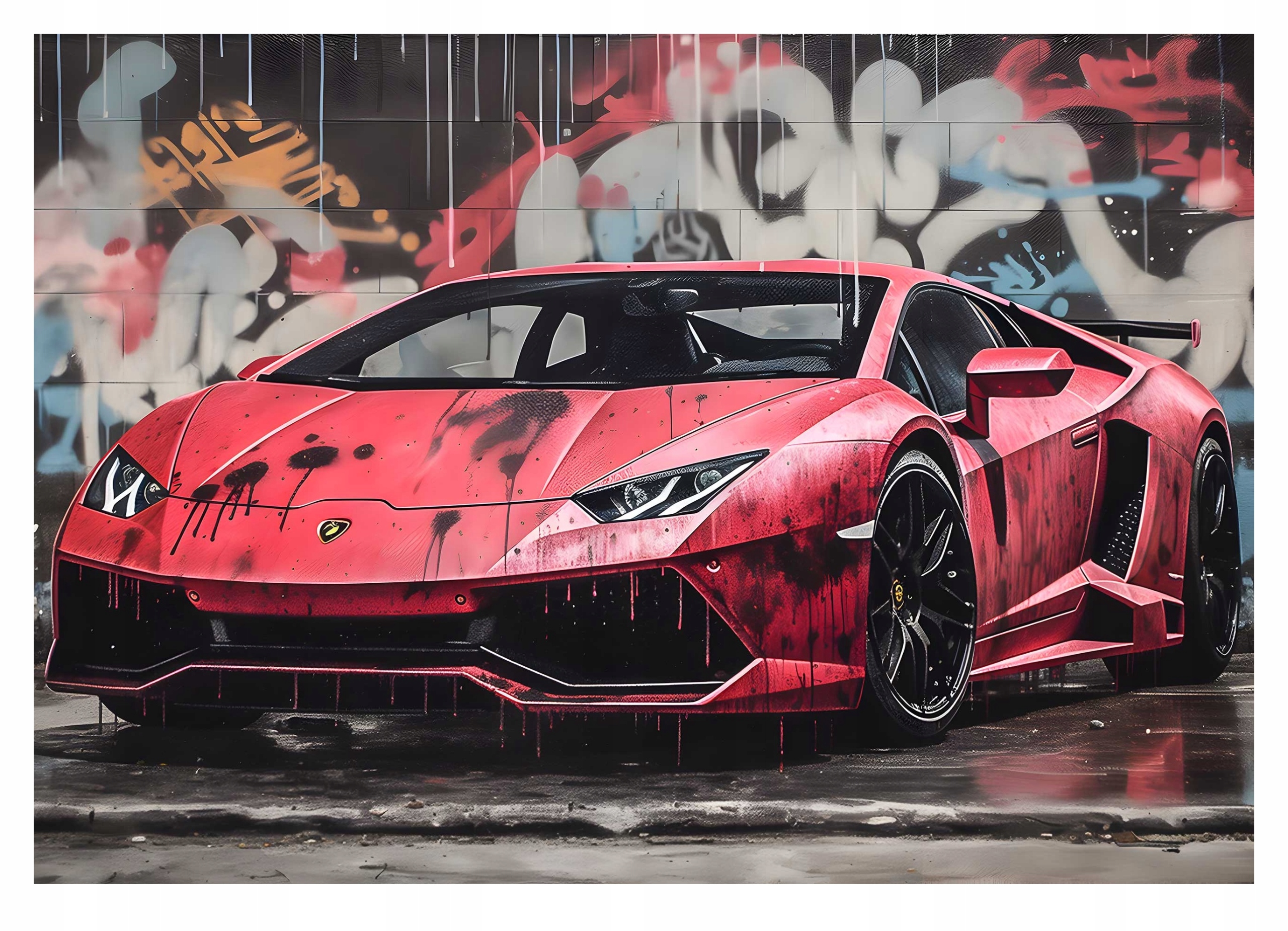 Fototapeta Graffiti Mládež 3D Auto 254x184