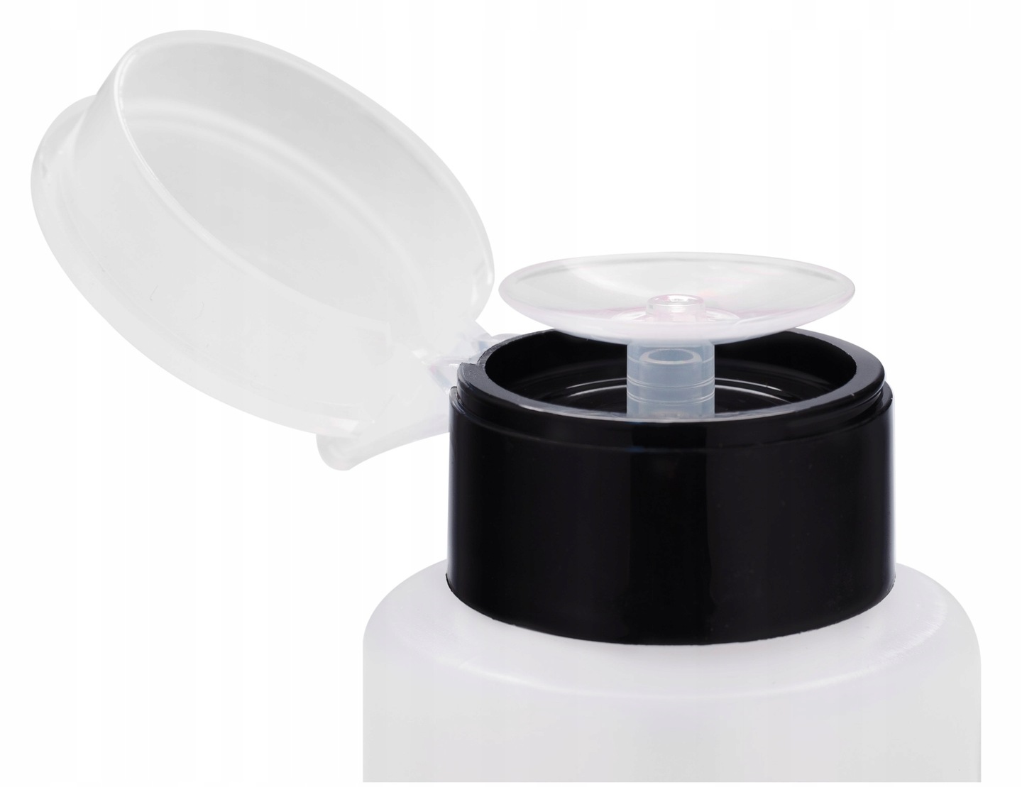 Dozownik na Płyny z Pompką - Bały z Czarną Nakrętką 180 ml Kod producenta 5903802810387