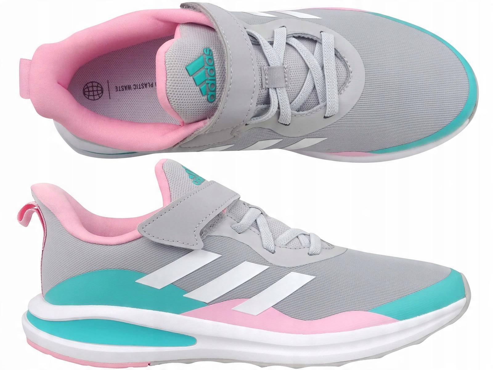 

Adidas Fortarun GV7838 Buty Na Rzep Gumki Szare