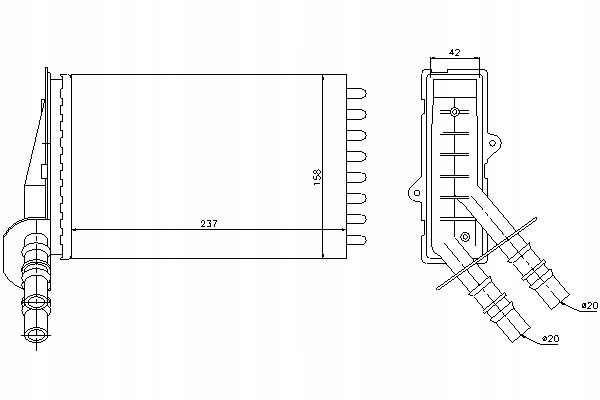 Nissens Ohřívač (234X158X35) Renault Clio II Asistent řidiče #28