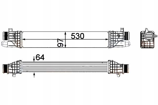 HELLA INTERCOOLER CHŁODNICA POWIETRZA DOŁADOWUJĄCE Producent części Hella