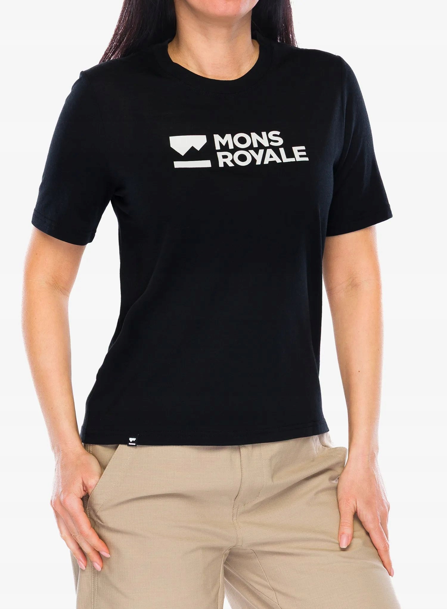 Dámské tričko Mons Royale Icon Merino Air-Con Relaxed Tee černá S