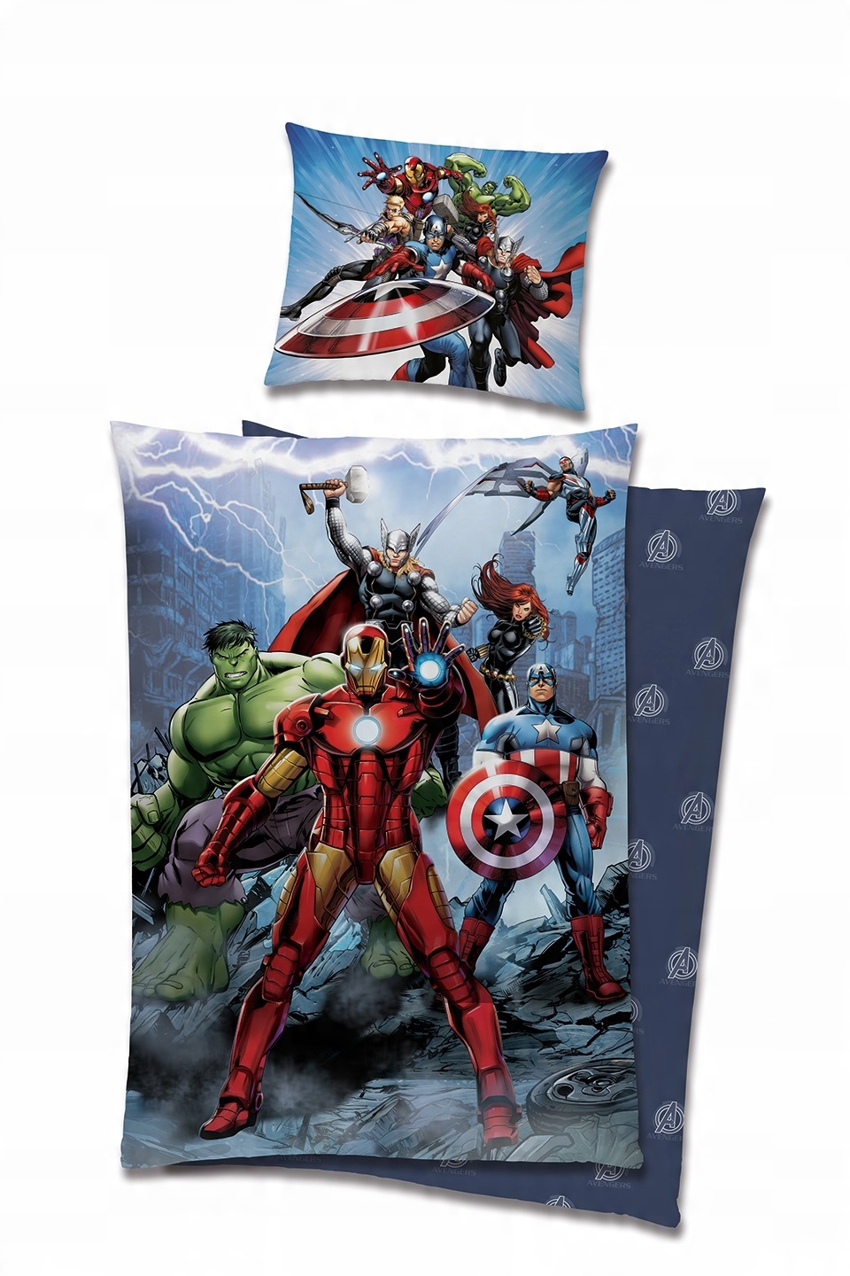 

Pościel 140X200 Marvel Avengers Młodzieżowa Szara