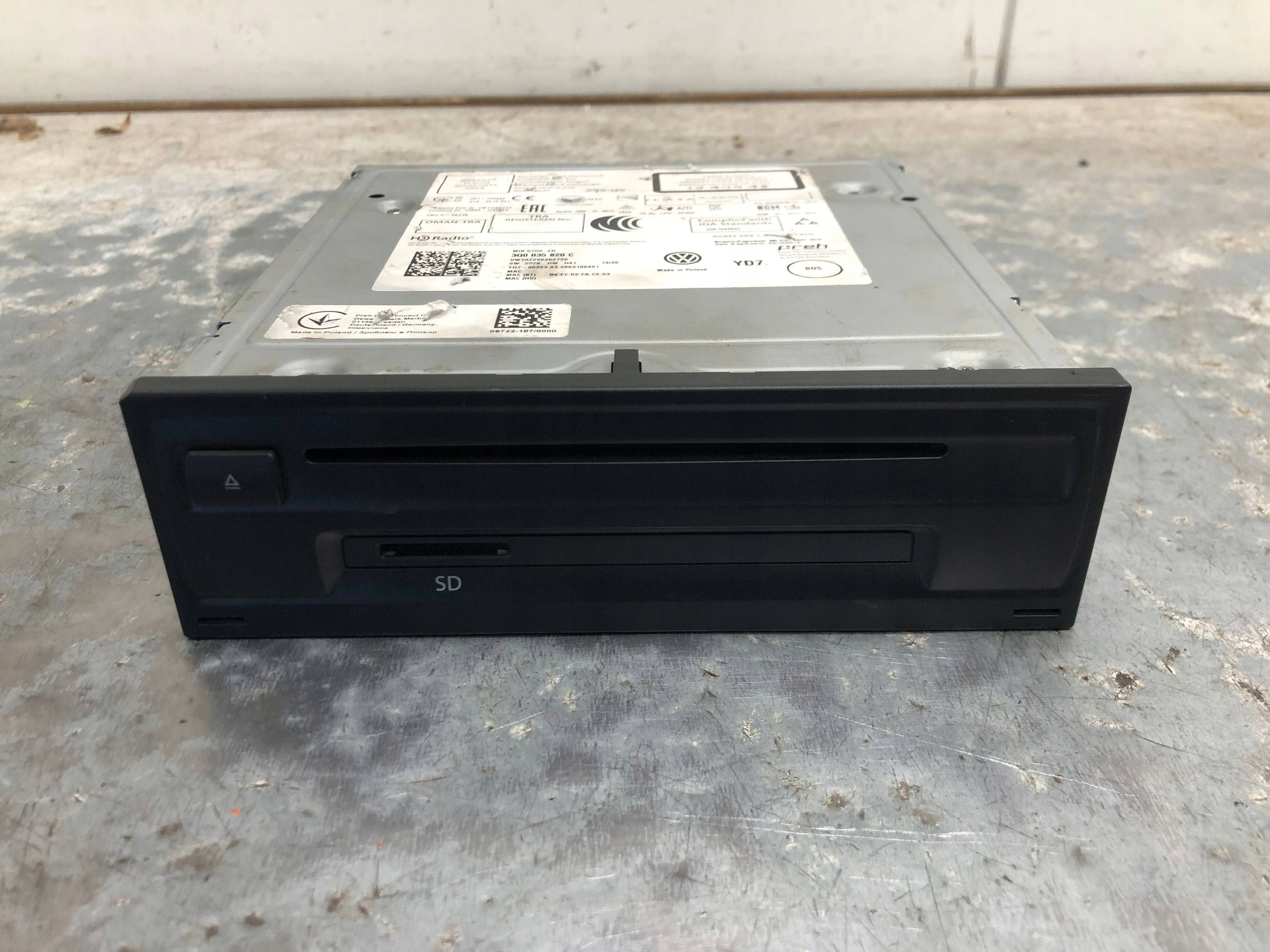 card reader SD MULTIMEDIA MIB STD2 VW 3Q0035820C