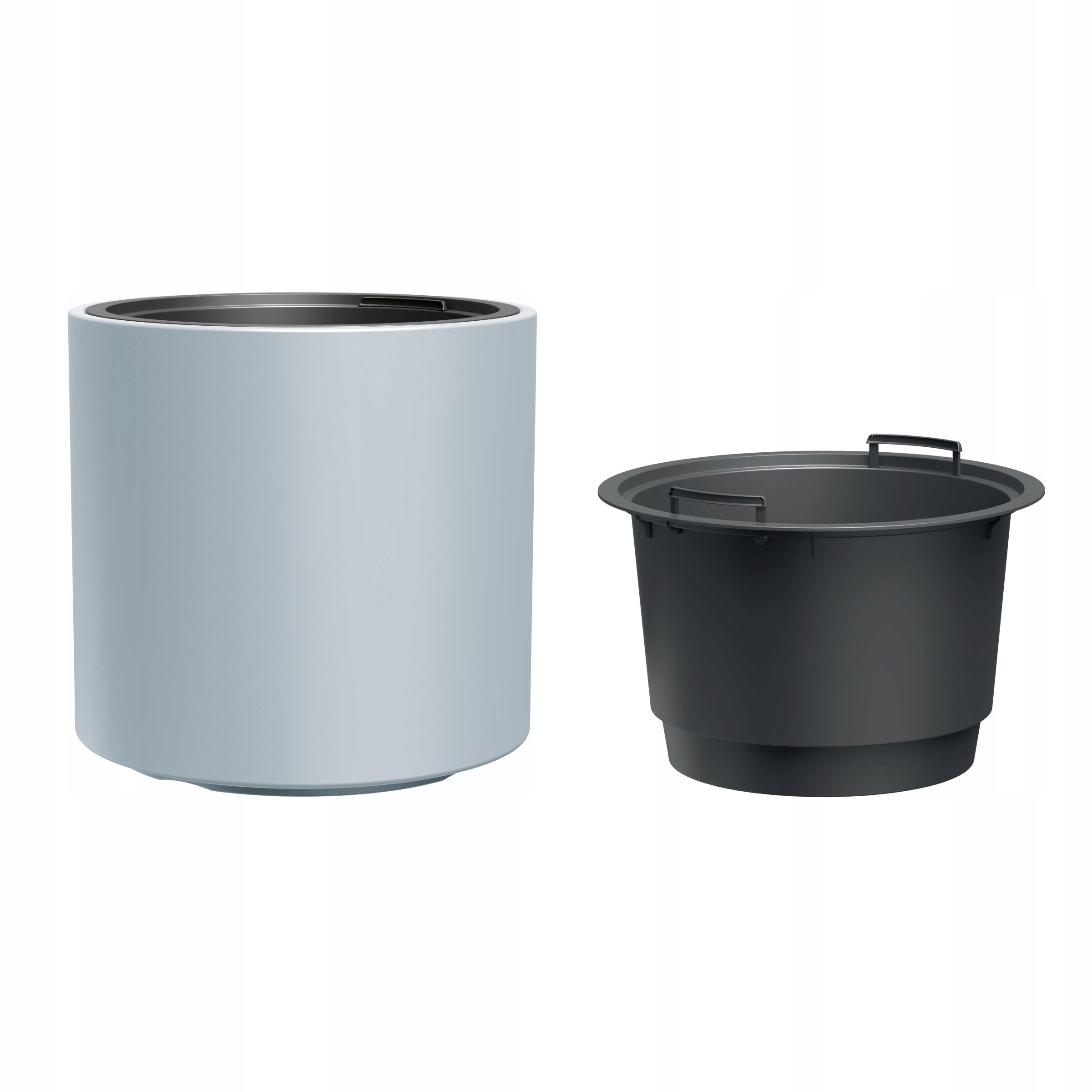 DONICA XL HEOS DBHER400 WYSOKA BIAŁA MROZOODPORNA SZARA 40CM Kolor odcienie szarości i srebra