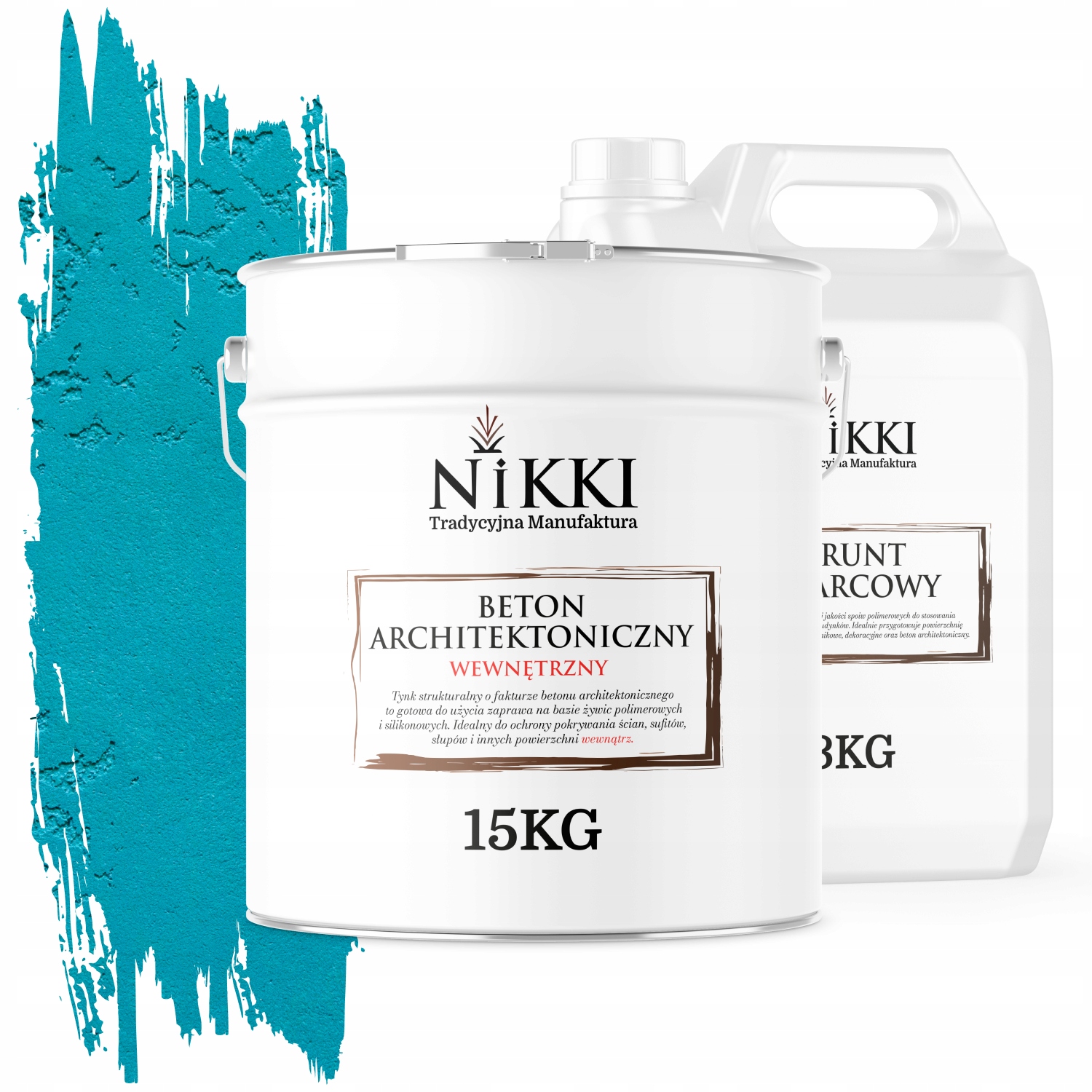 Vnitřní architektonický beton zemina 10 m2 15 kg Tyrkysová Tmavá H1321