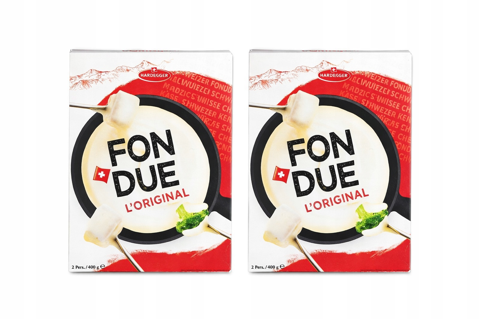 Levně Fondue Švýcarský žlutý sýr 800g Originální smetanový z Německa De 2ks