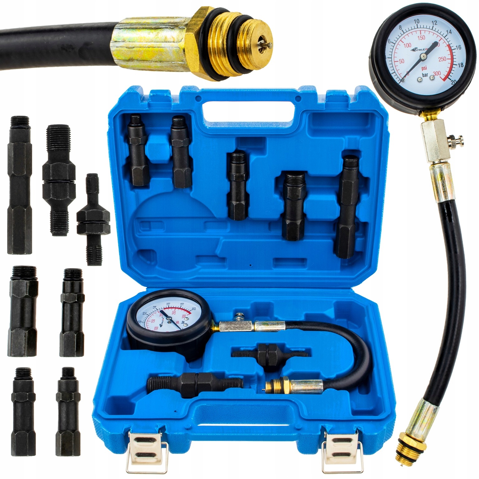 MIERNIK PRÓBNIK CIŚNIENIA SPRĘŻANIA ZESTAW BENZYNA