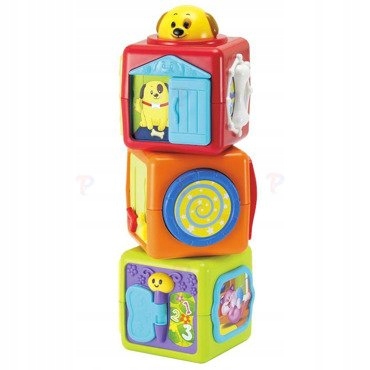 INTERAKTYWNE KLOCKI WIEŻA PIRAMIDKA 3m+ Smily Play Marka Smily Play