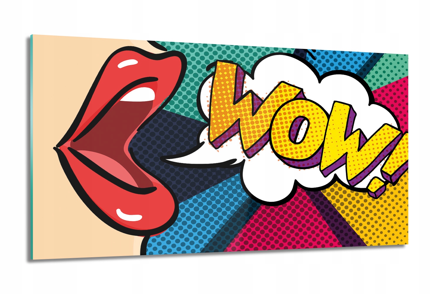 

Usta pop art komiks Obraz szklany grafika 100x60