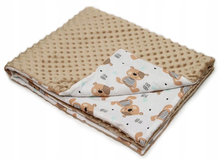 

Kocyk 75x100 Minky/bawełna Ocieplany Dużo Wzorów