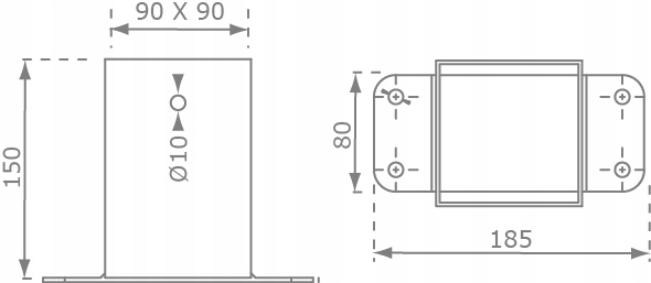 Łącznik do huśtawki belka kwadratowa 9x9cm czerwon Kod producenta łącznik
