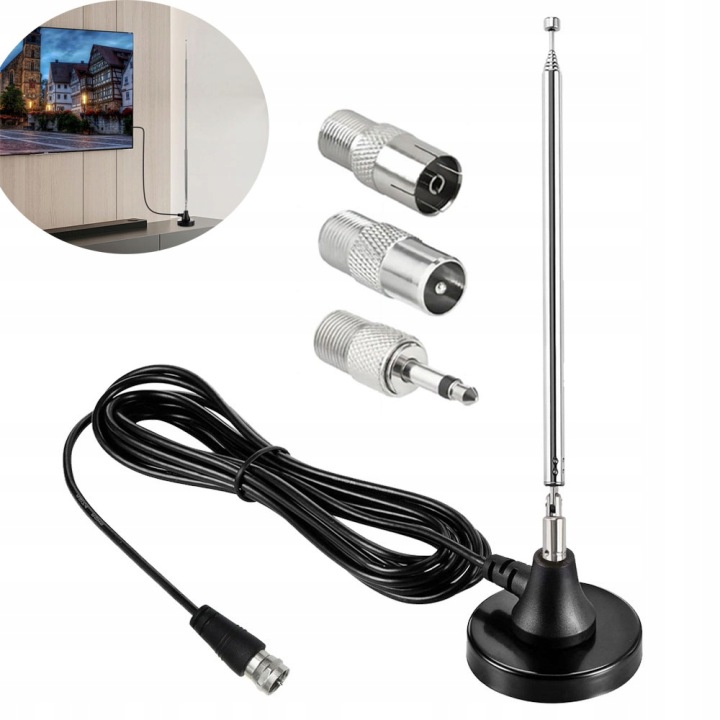 MOCNA ANTENA STOJĄCA RADIOWA FM DO KINA DOMOWEGO WIEŻY RADIA TELEFON MAGNES