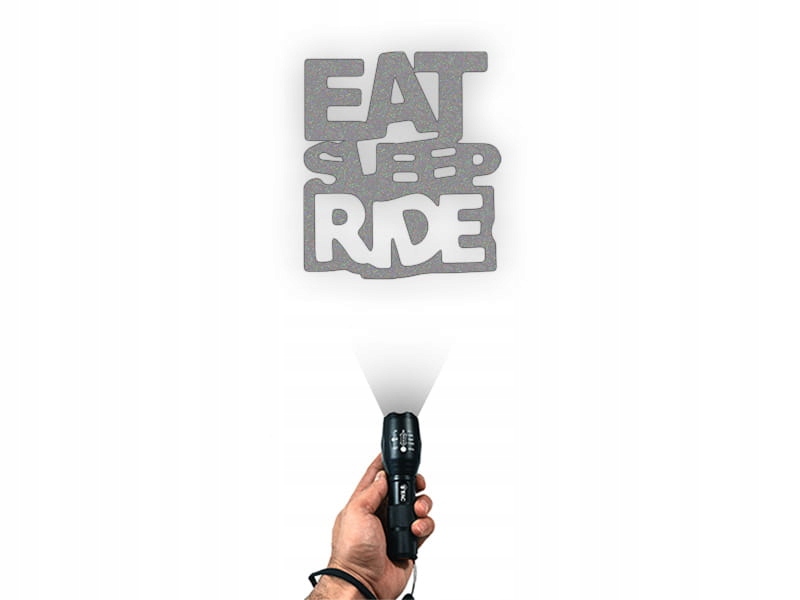 EAT SLEEP RIDE - Naklejka na samochód na auto - ODBLASKOWA EAN (GTIN) 5904689688199
